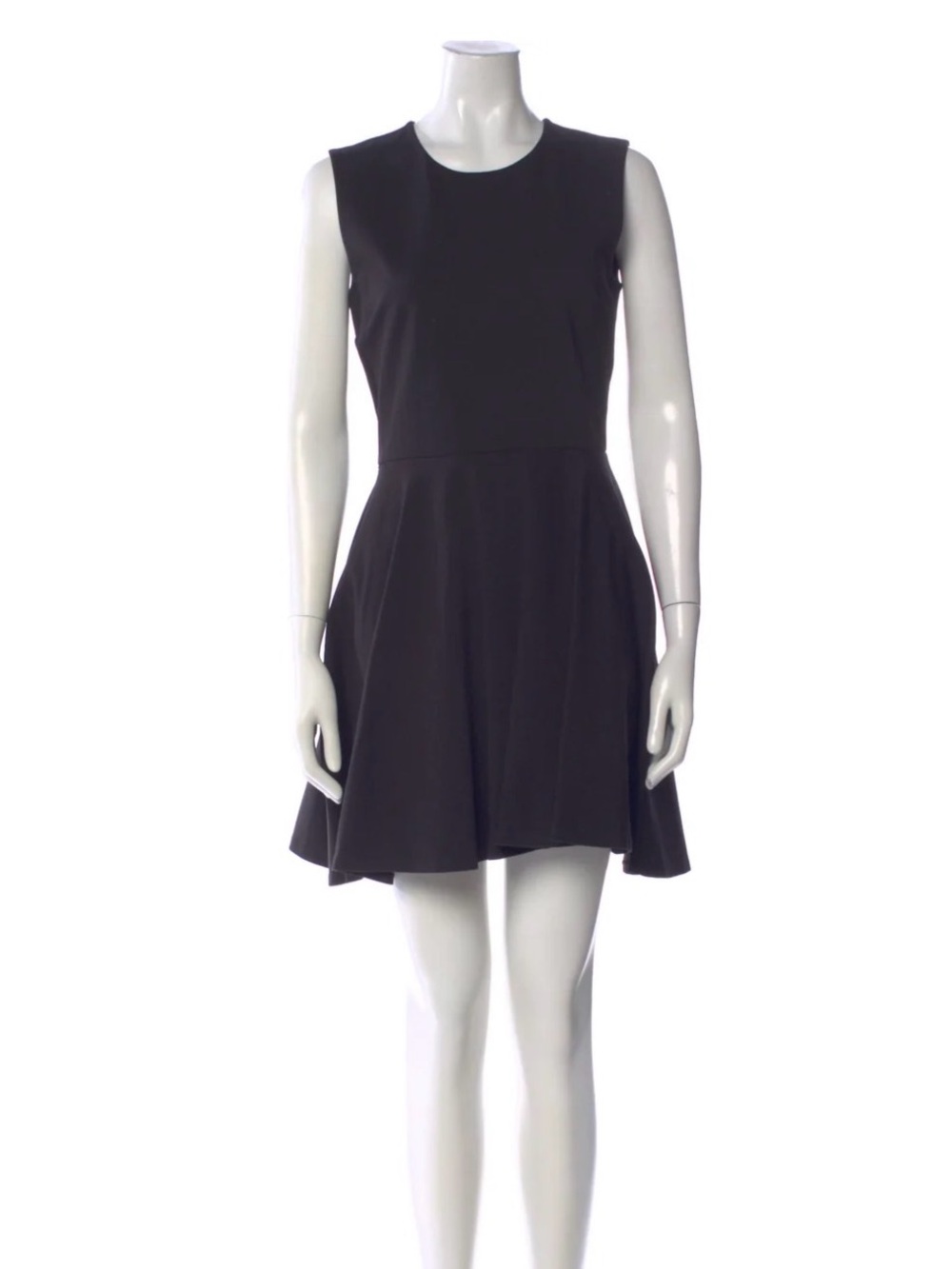 Diane Von Furstenberg Classic Black Sleeveless Fit-and-Flare Dress US 6 / M